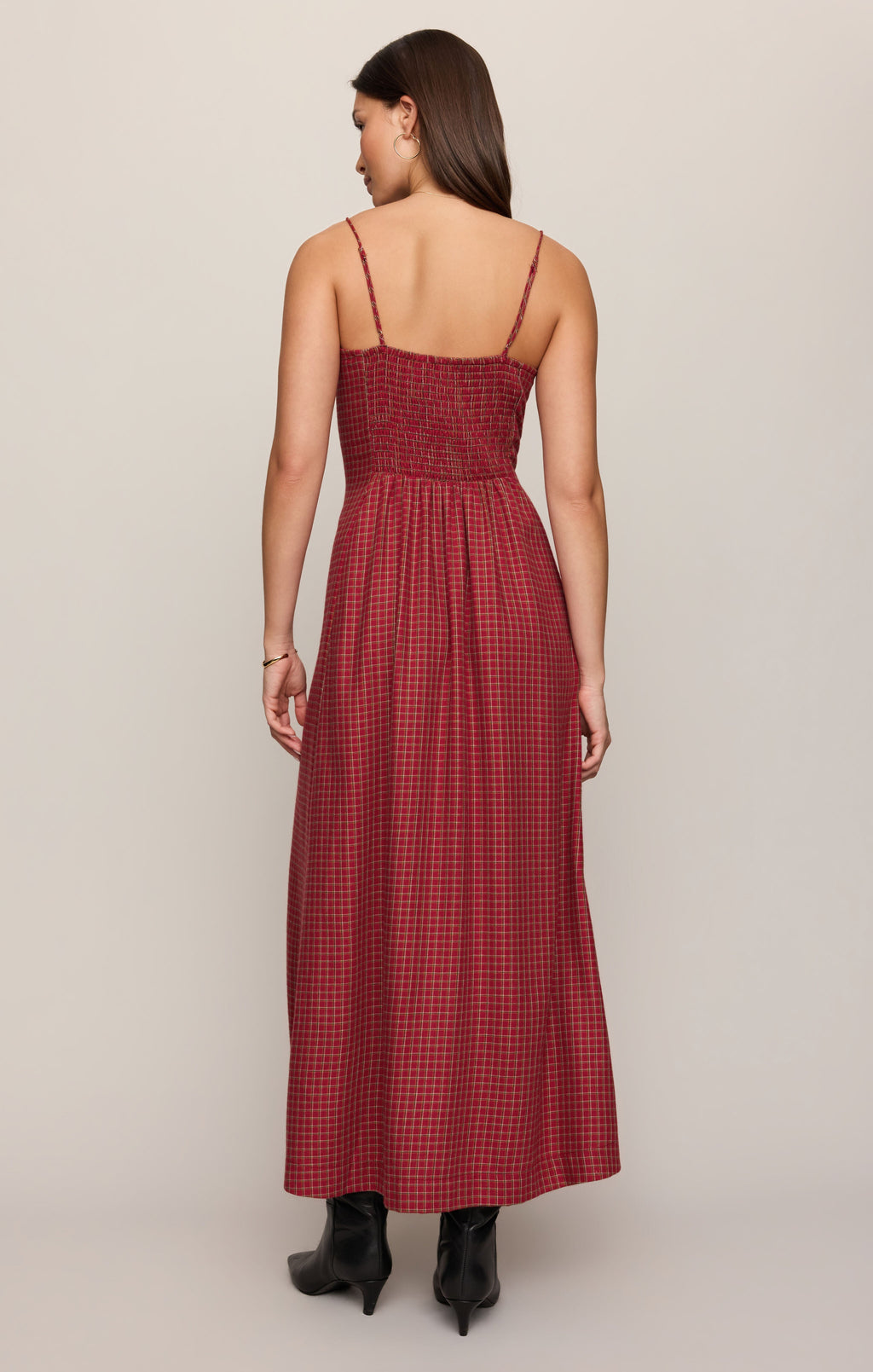 Evermore Plaid Flannel Midi Dress