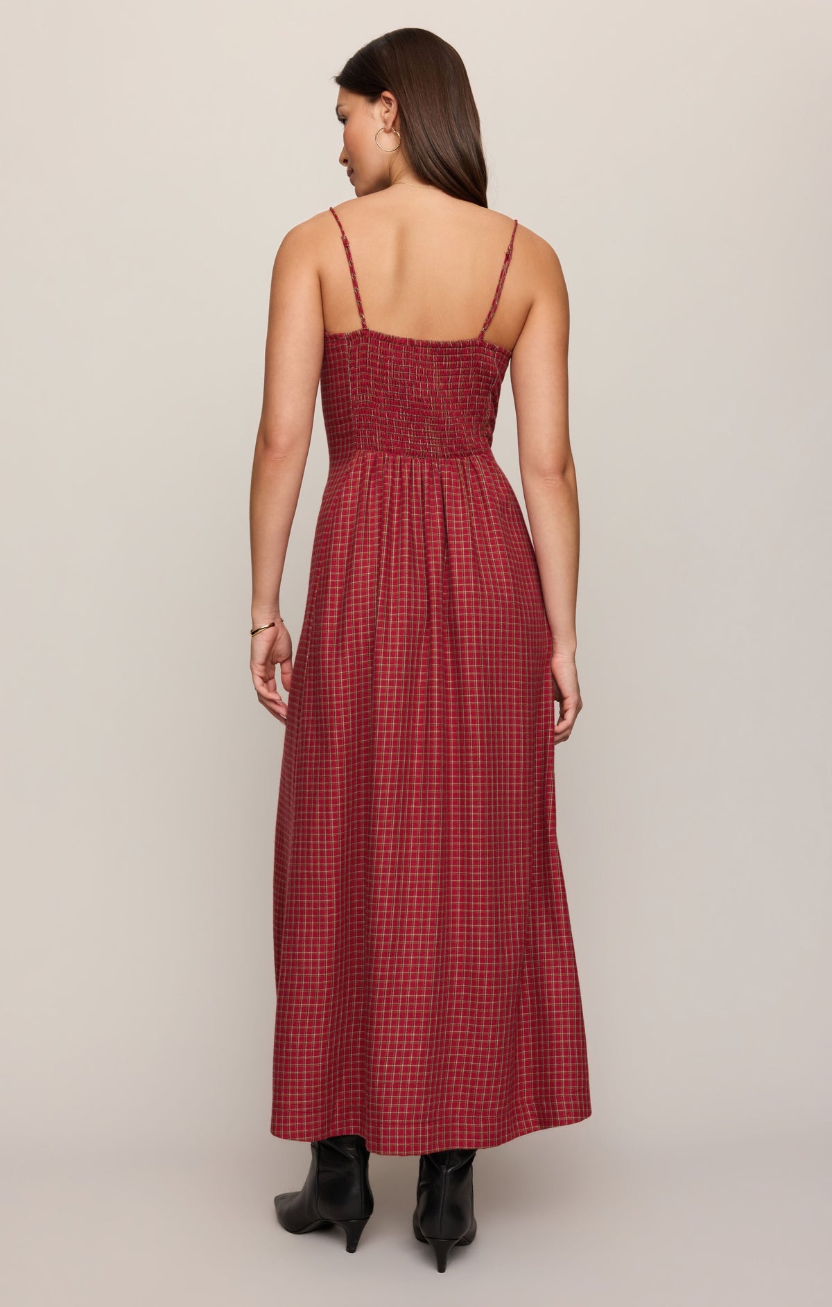 Evermore Plaid Flannel Midi Dress