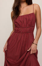 Evermore Plaid Flannel Midi Dress