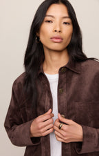 All Day Cropped Suede Jacket