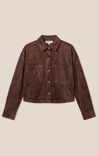 All Day Cropped Suede Jacket