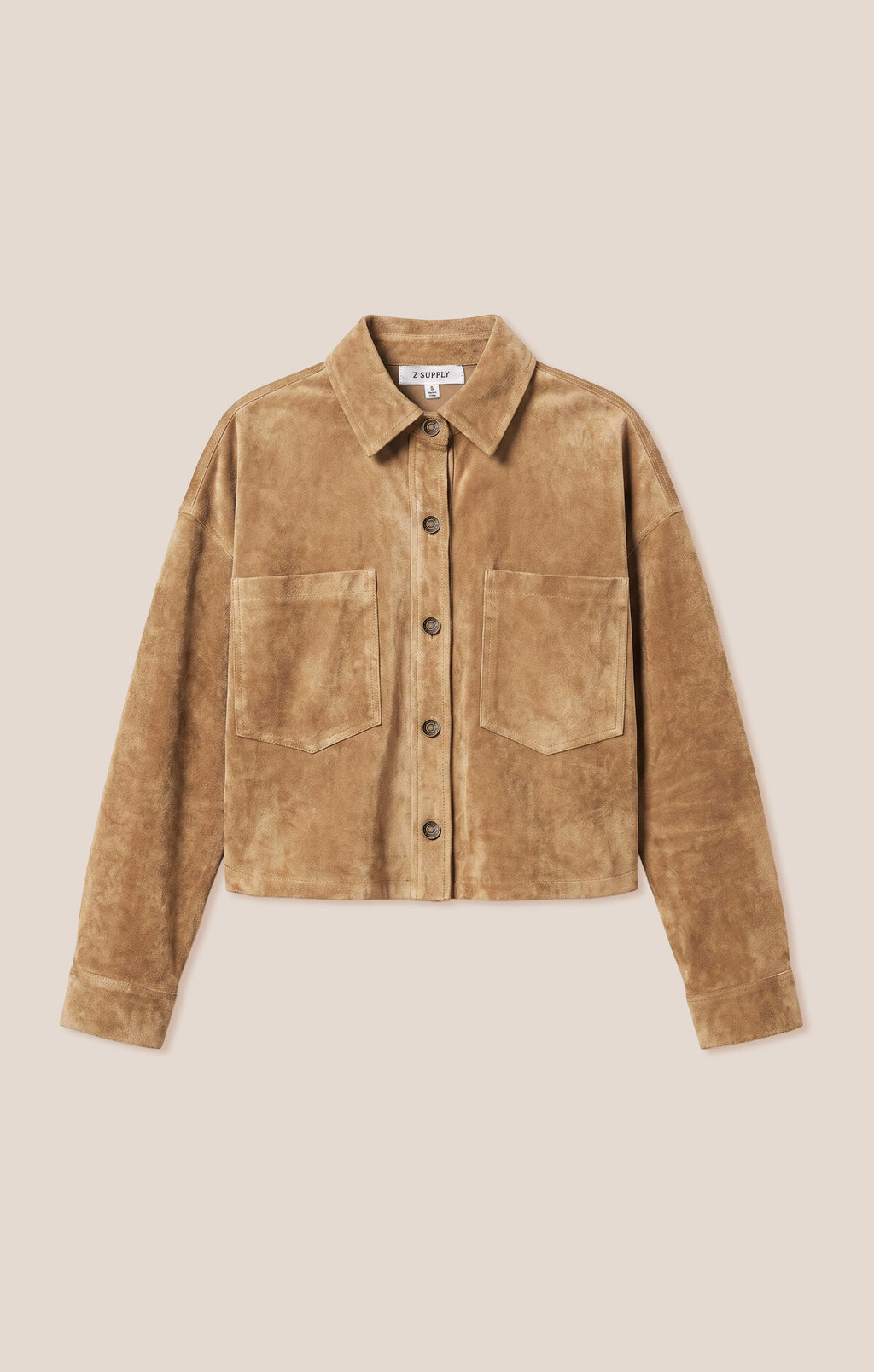 All Day Cropped Suede Jacket