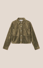 All Day Cropped Suede Jacket