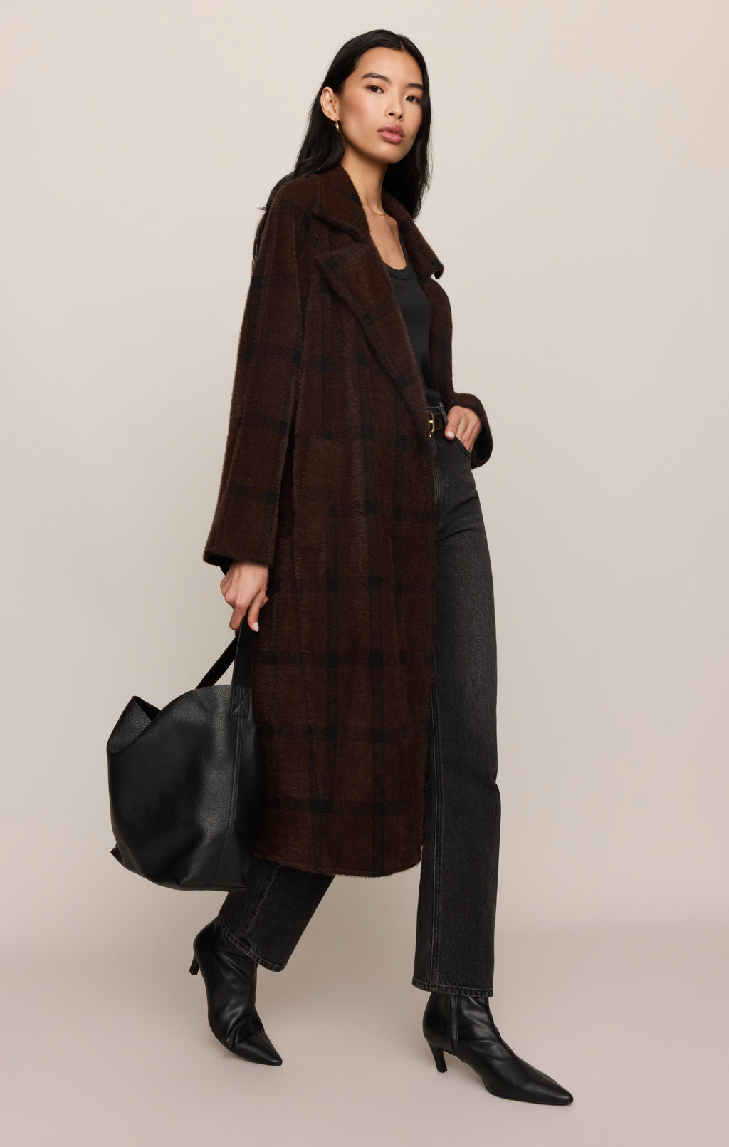 Crosby Plaid Cocoon Coat