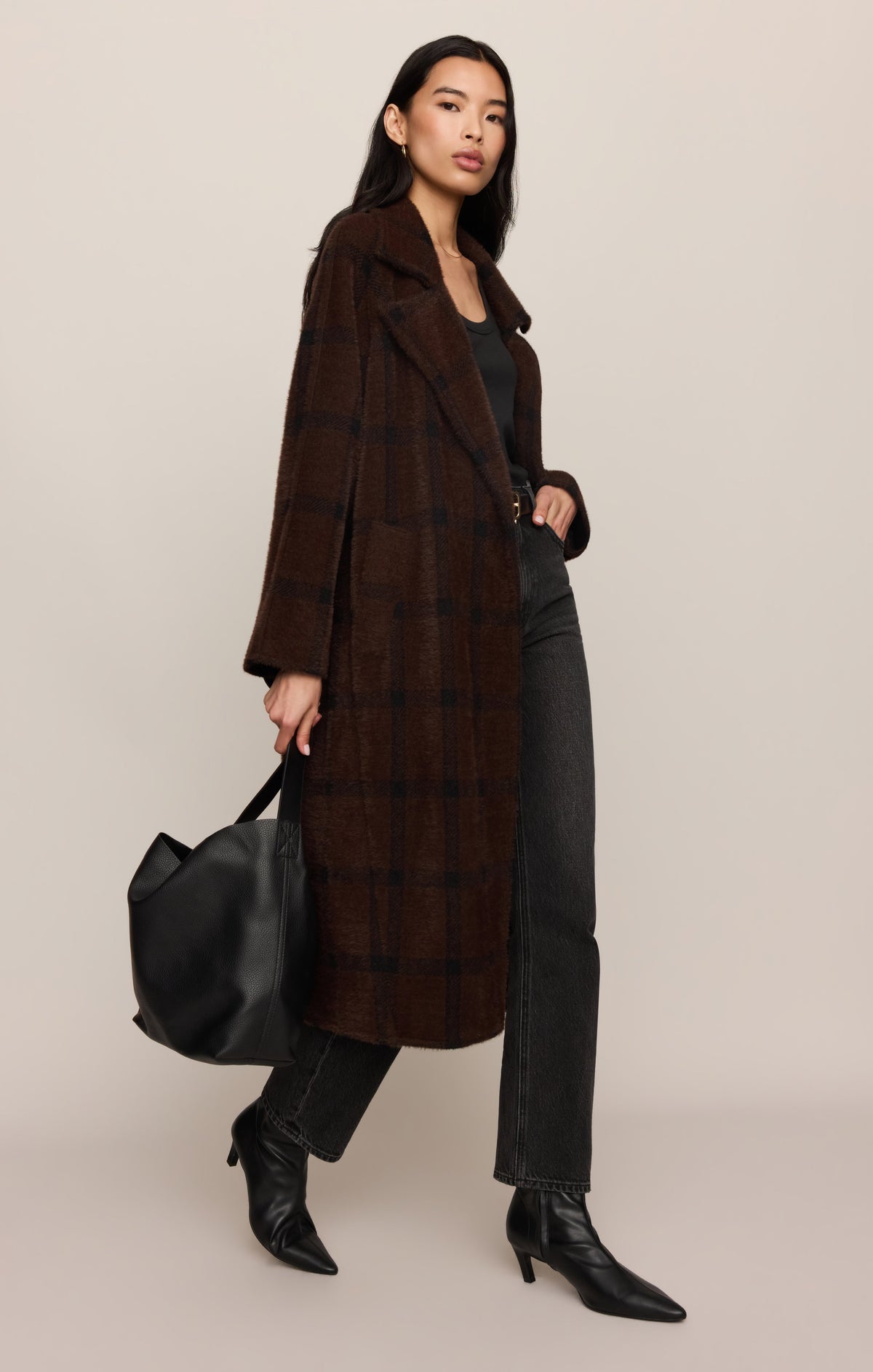 Crosby Plaid Cocoon Coat