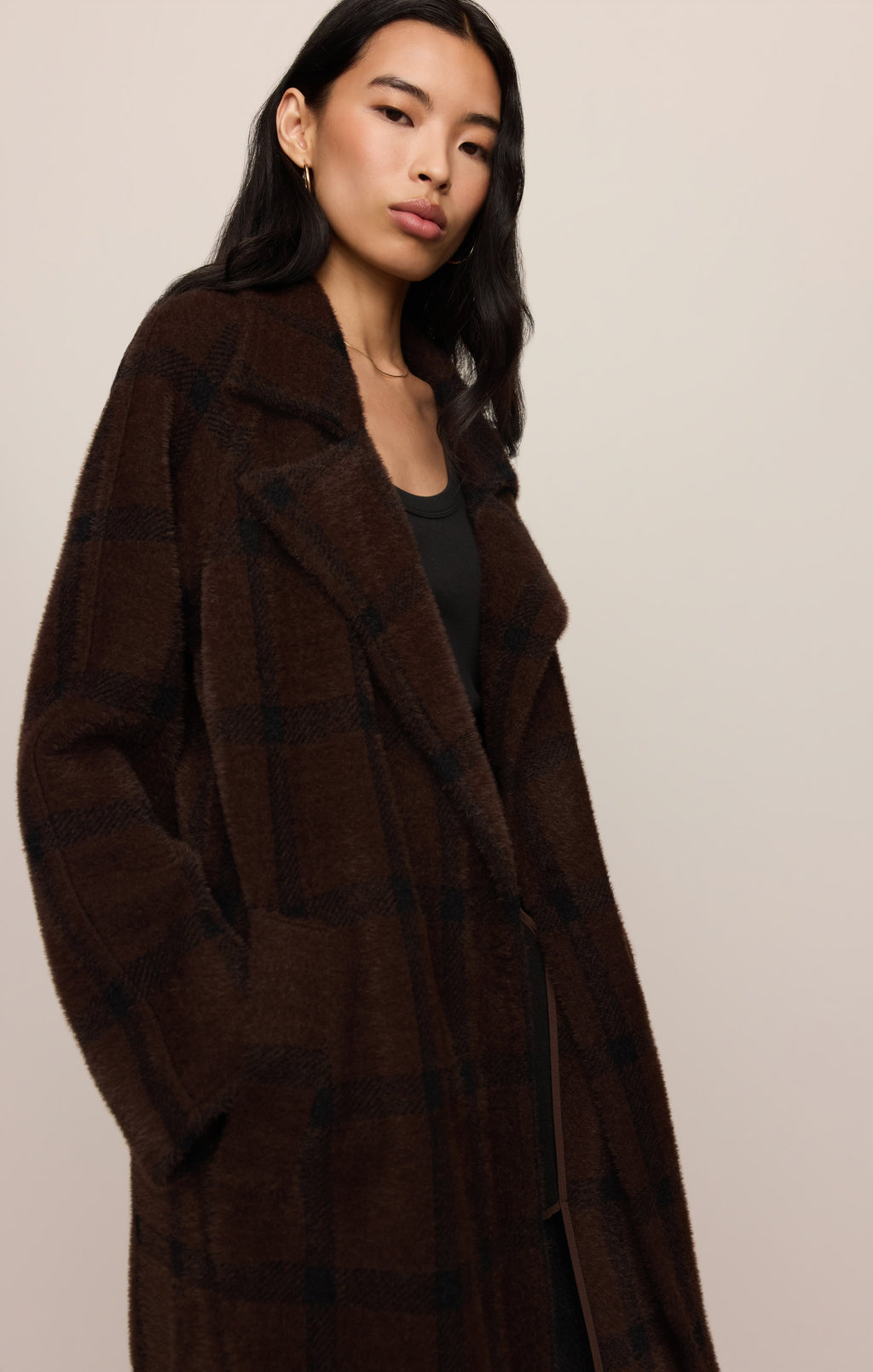 Crosby Plaid Cocoon Coat