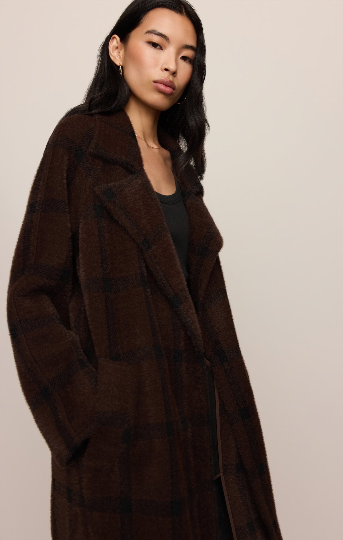 Crosby Plaid Cocoon Coat