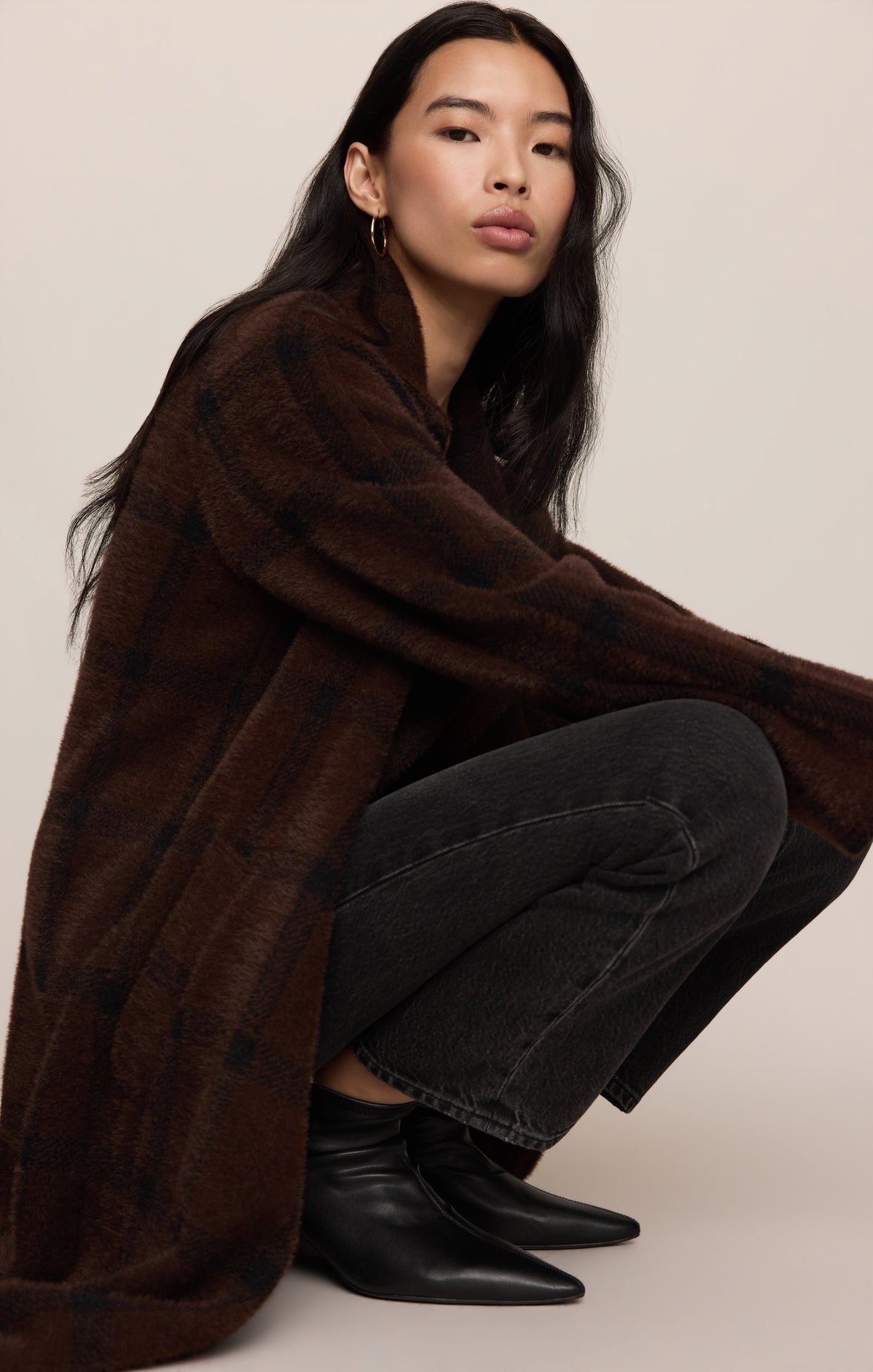 Crosby Plaid Cocoon Coat