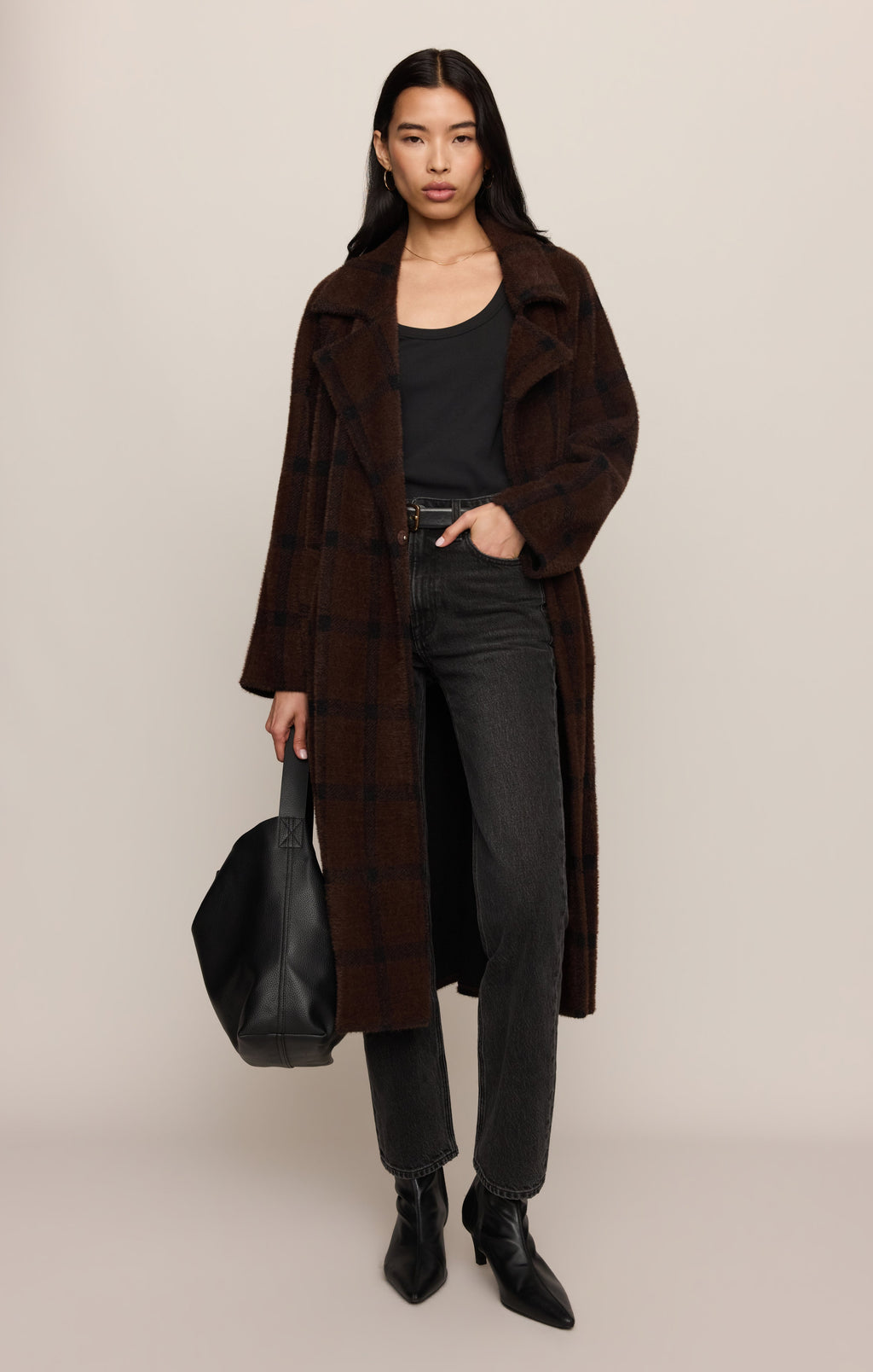 Crosby Plaid Cocoon Coat