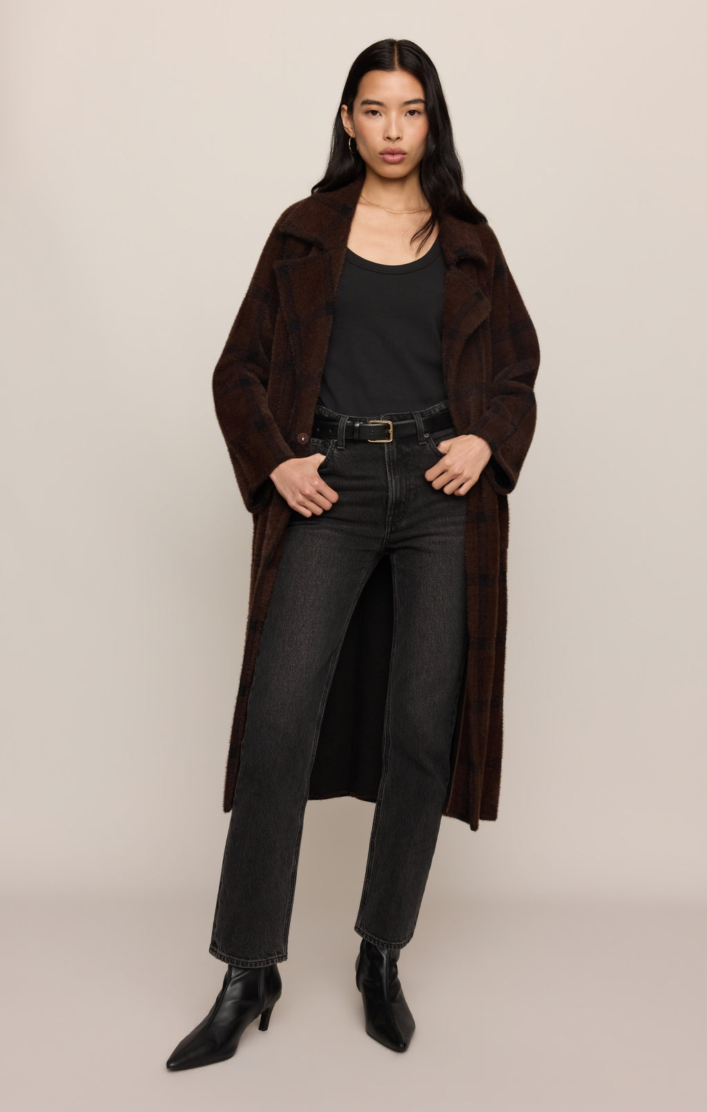 Crosby Plaid Cocoon Coat