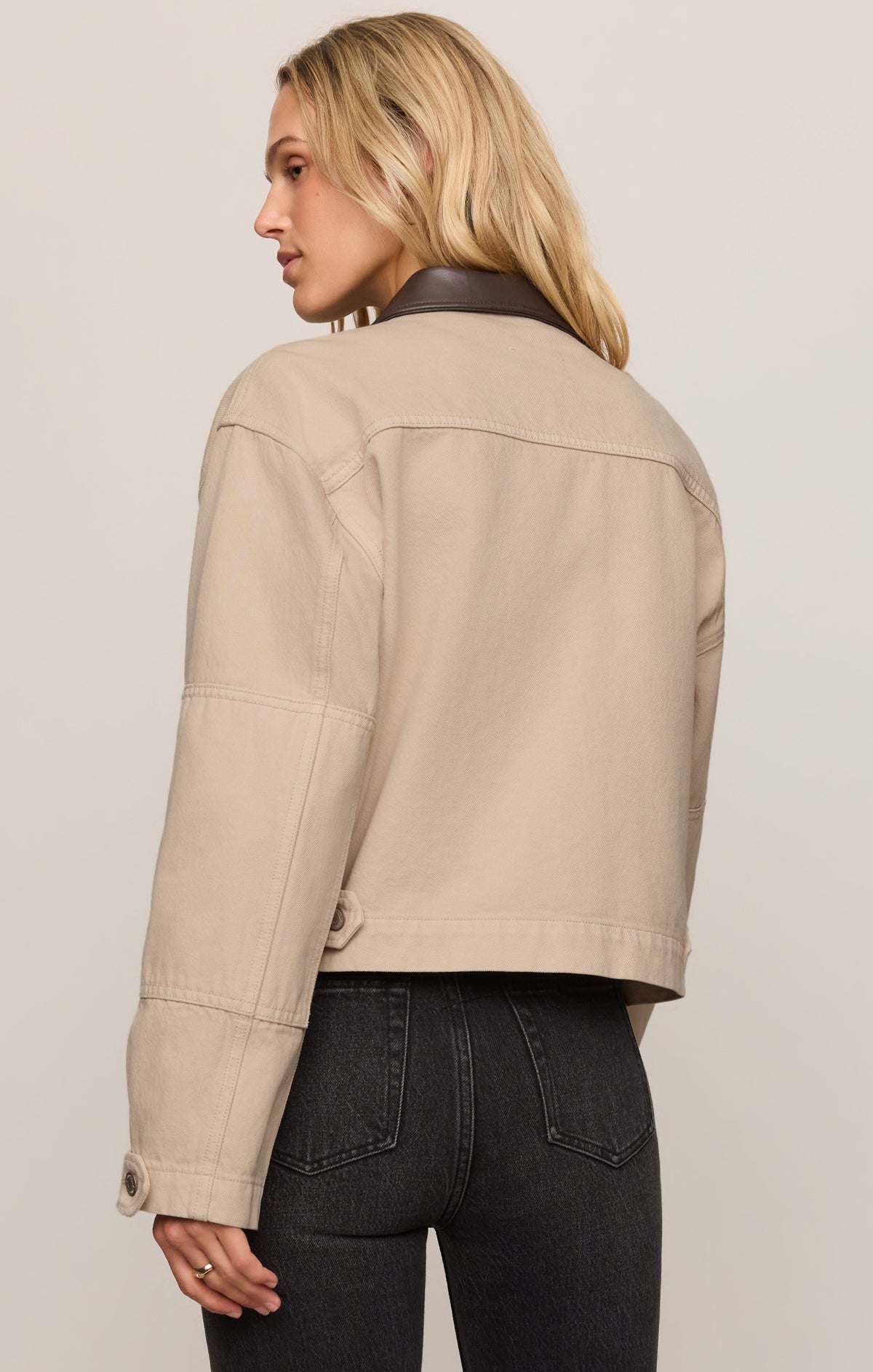 Rey Cropped Denim Chore Jacket