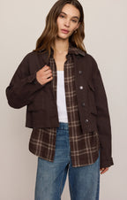 Rey Cropped Denim Chore Jacket