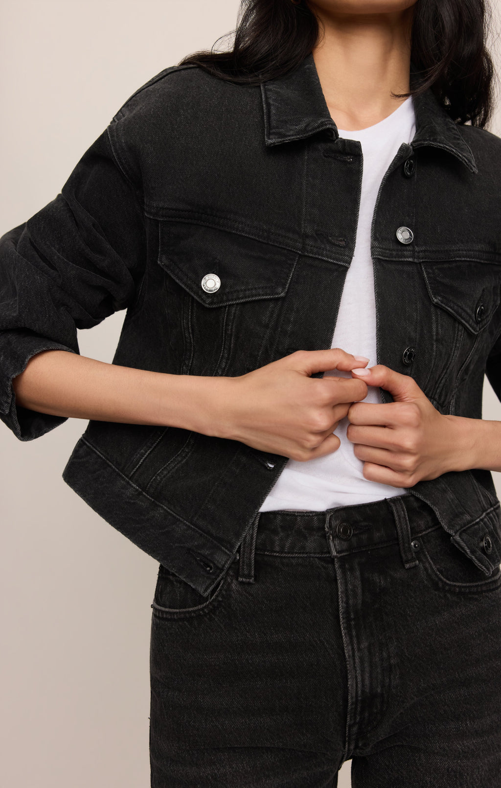 Daily Cropped Denim Jacket