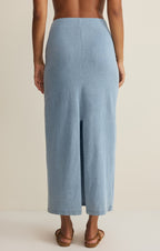 Gail Jersey Denim Midi Skirt