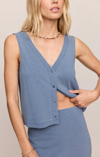 Gail Jersey Denim Midi Skirt