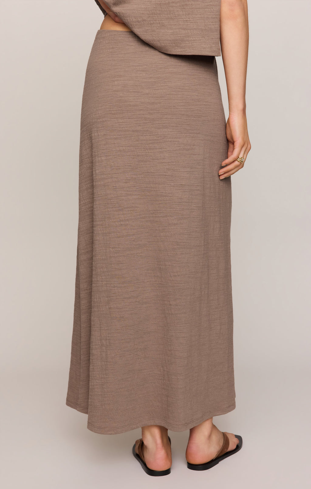 Delavine Textured Midi Skirt