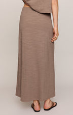 Delavine Textured Midi Skirt