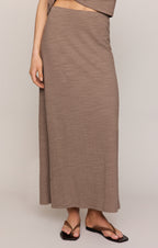 Delavine Textured Midi Skirt