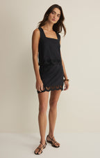 Charlene Embroidered Linen Mini Skirt