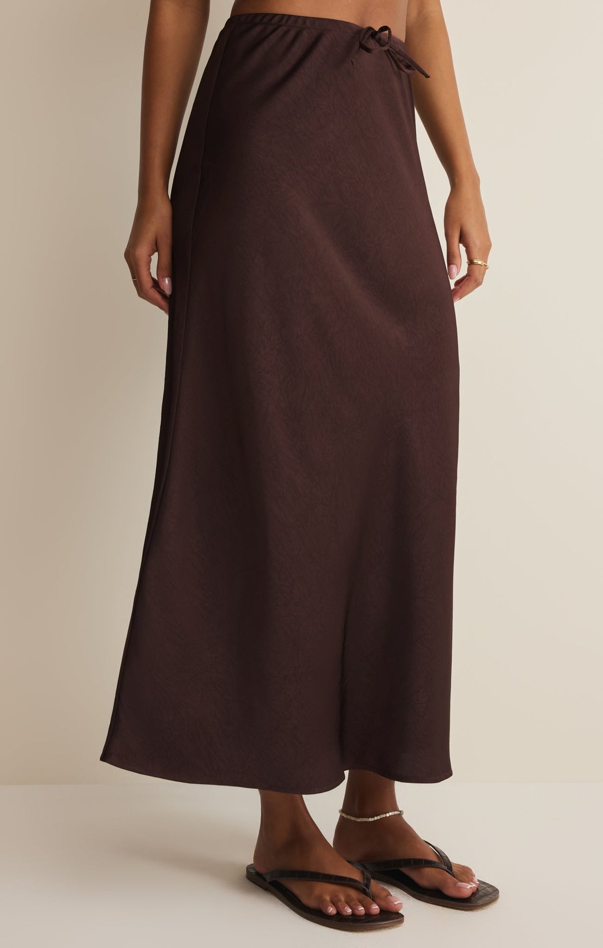 Viva Satin Midi Skirt