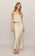 Viva Satin Midi Skirt