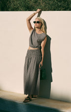 Brooke Gingham Linen Maxi Skirt