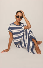 Gail Striped Midi Skirt