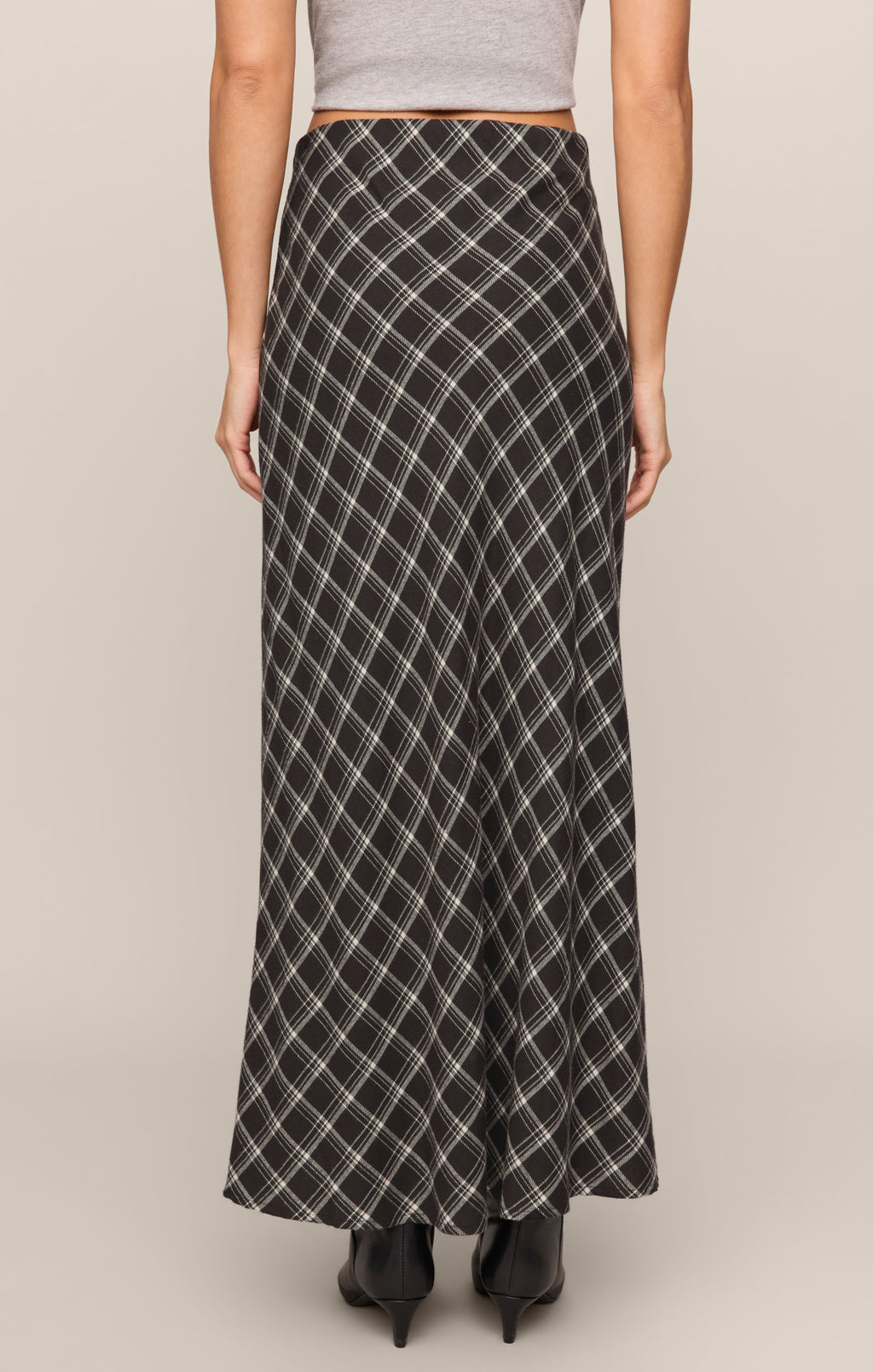 Europa Plaid Maxi Skirt