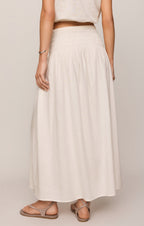 Brooke Smocked Linen Maxi Skirt