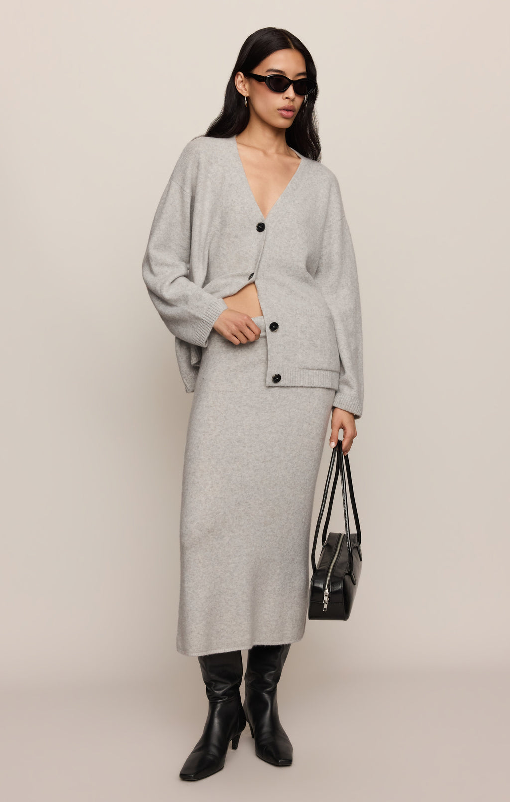 Cozy Moment Sweater Midi Skirt