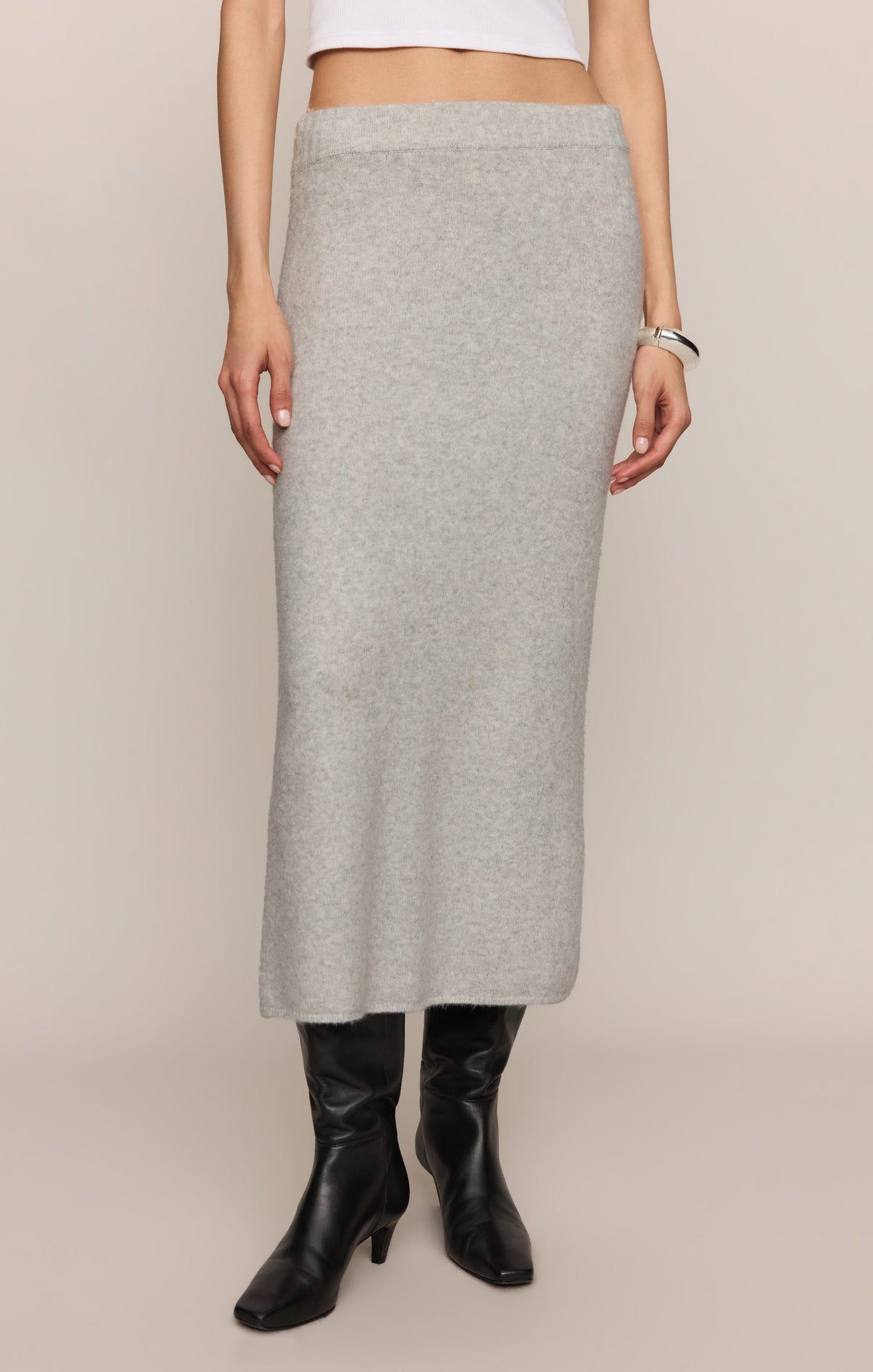 Cozy Moment Sweater Midi Skirt