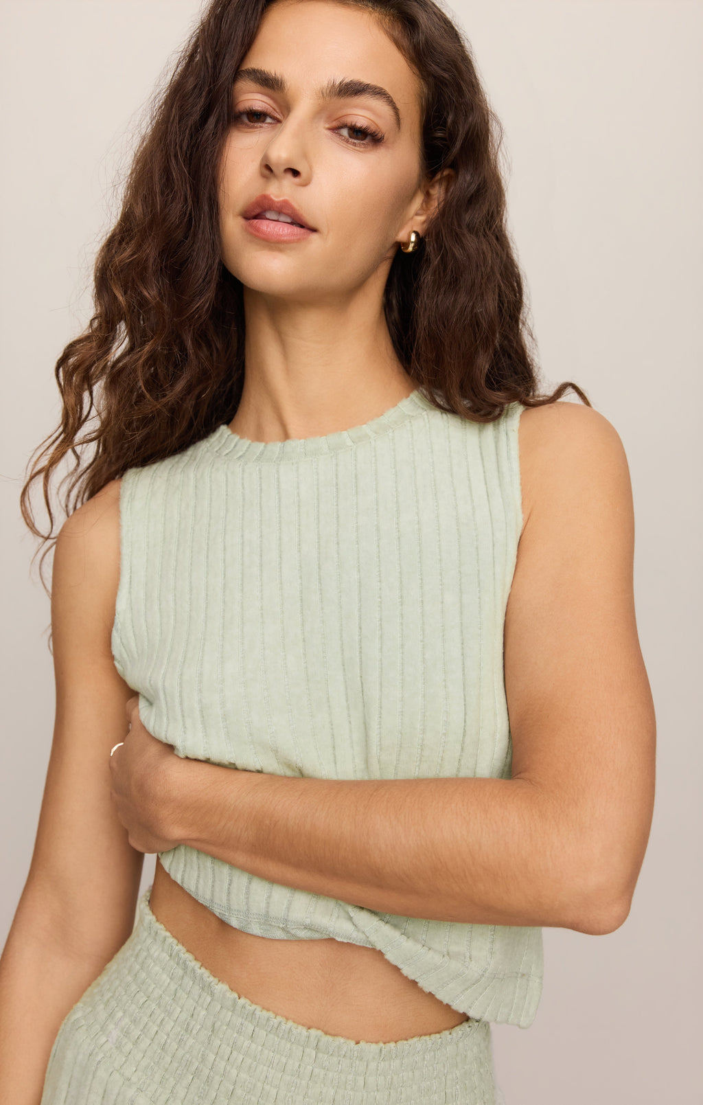 Dawn Smocked Silky Rib Short