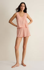 Dawn Smocked Silky Rib Short