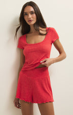 Dawn Smocked Silky Rib Short