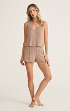 Dawn Smocked Silky Rib Short
