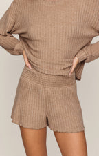 Dawn Smocked Silky Rib Short