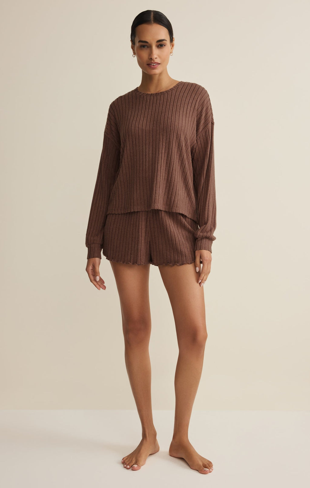 Dawn Smocked Silky Rib Short