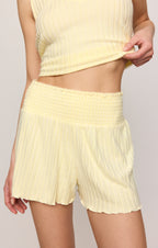 Dawn Smocked Silky Rib Short