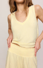 Dawn Smocked Silky Rib Short