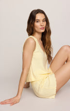 Dawn Smocked Silky Rib Short