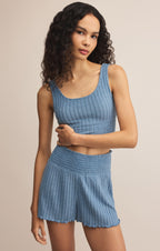 Dawn Smocked Silky Rib Short