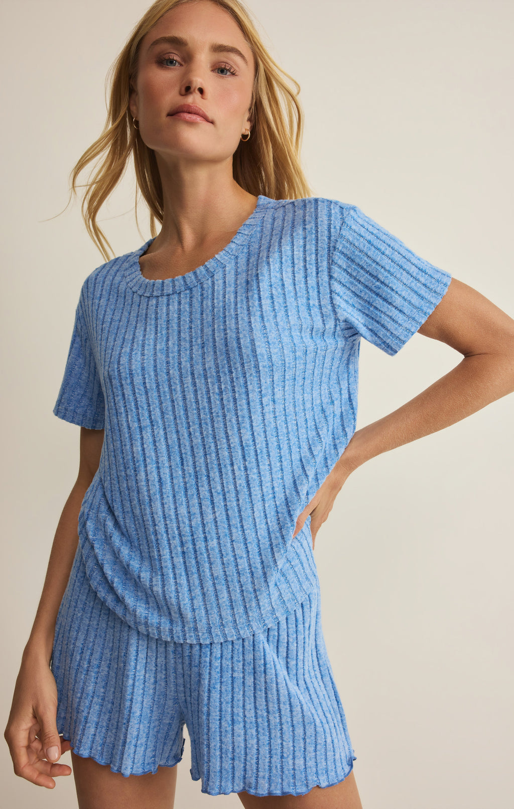 Dawn Smocked Silky Rib Short