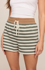Low Key Stripe Fleece Short