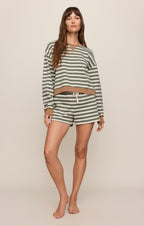 Low Key Stripe Fleece Short