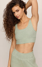 Zoe Silky Rib Tank Bra