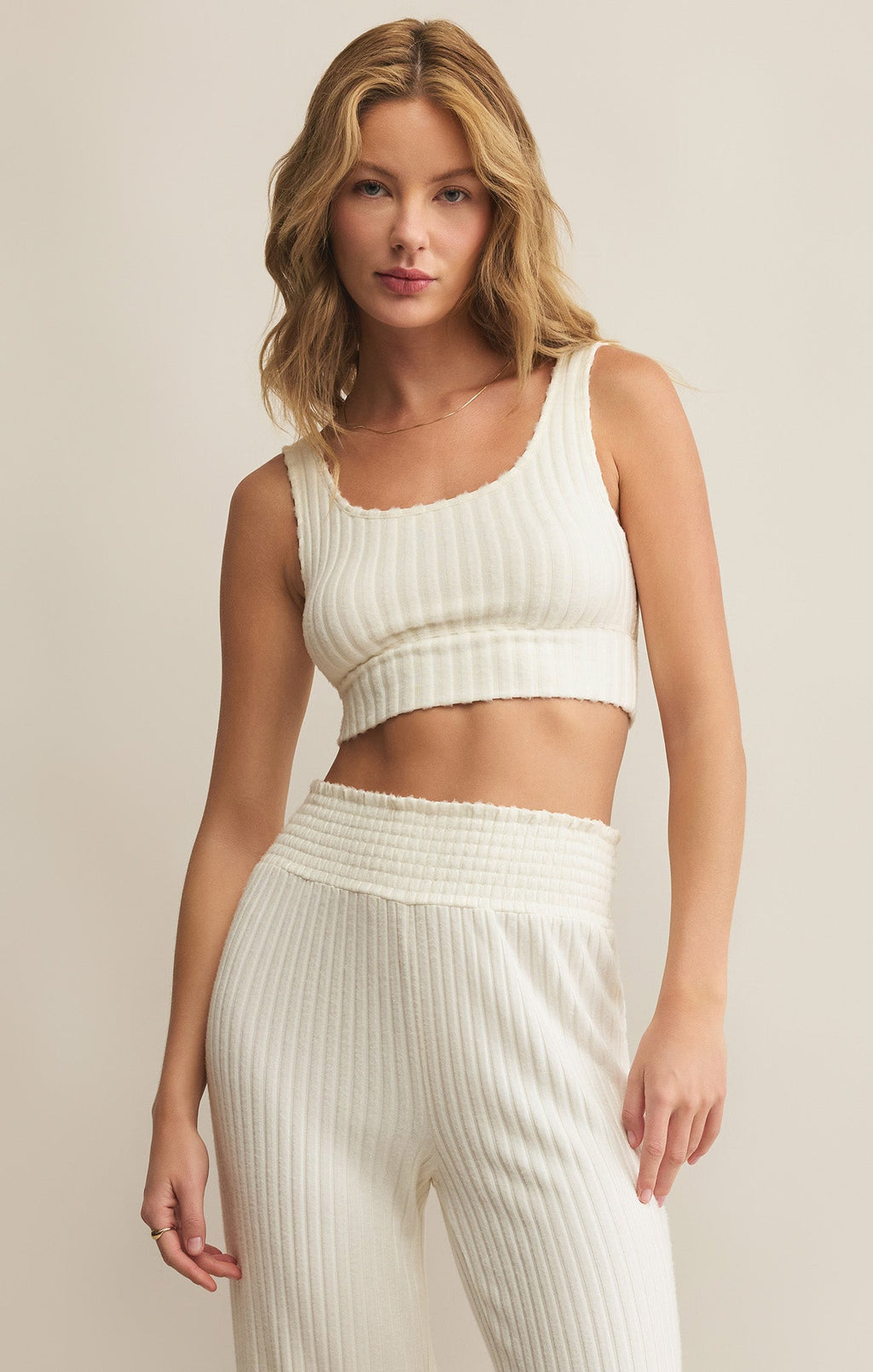 Zoe Silky Rib Tank Bra