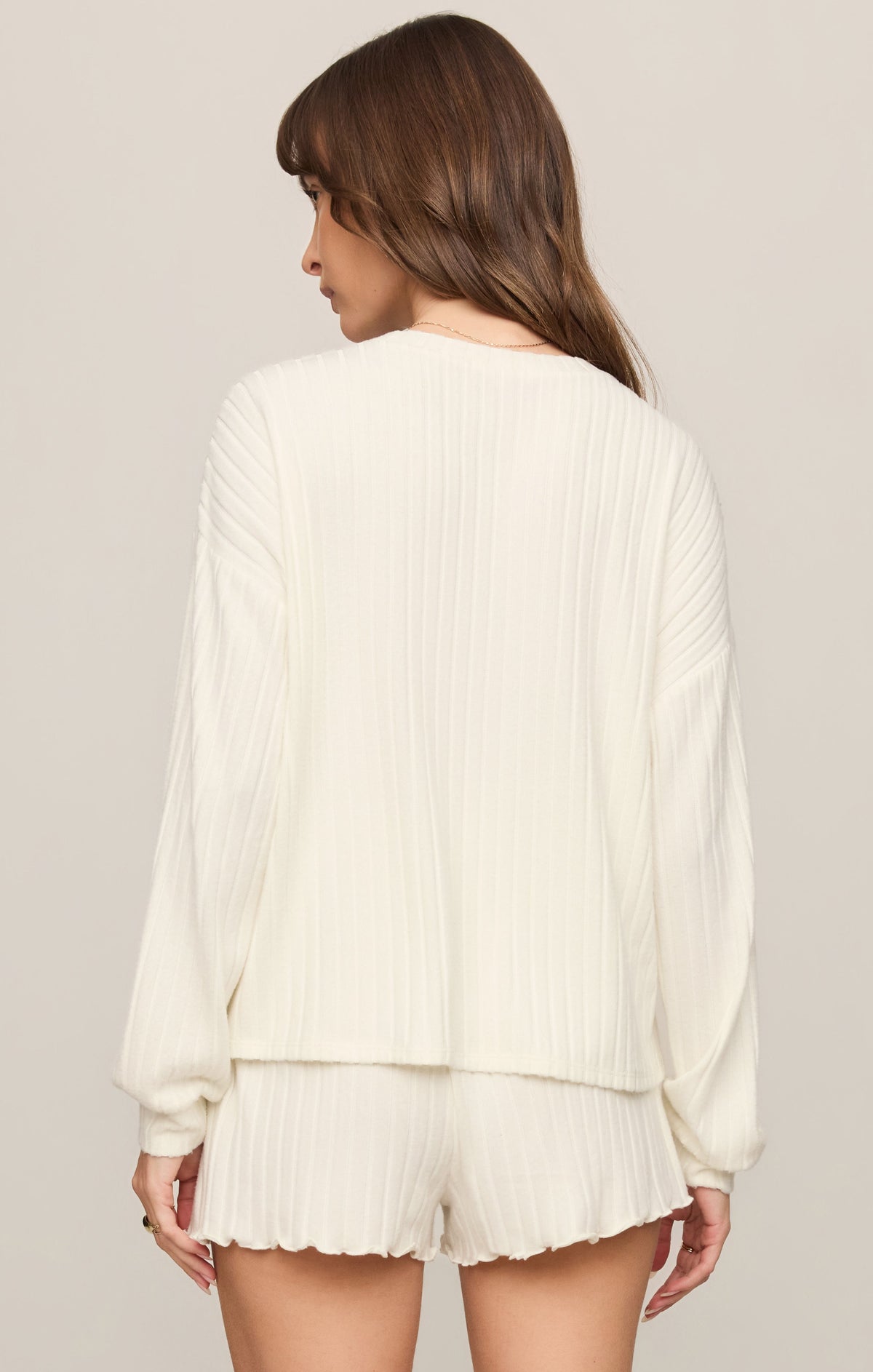 Daydream Silky Rib Long Sleeve Top