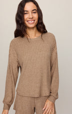Daydream Silky Rib Long Sleeve Top