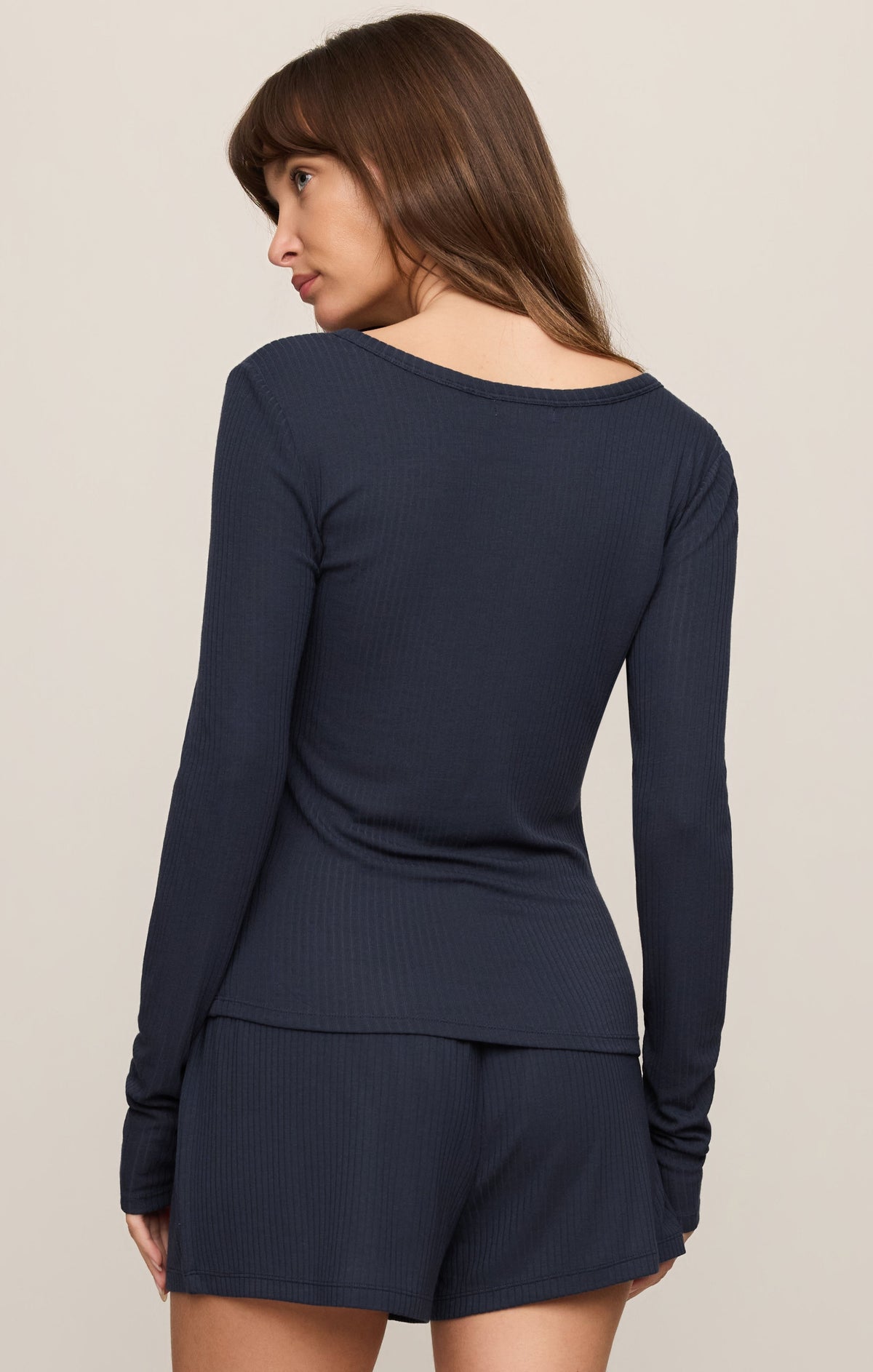 Just Right Rib Henley Top