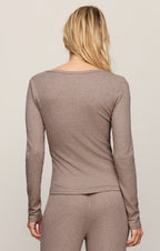 Just Right Rib Henley Top